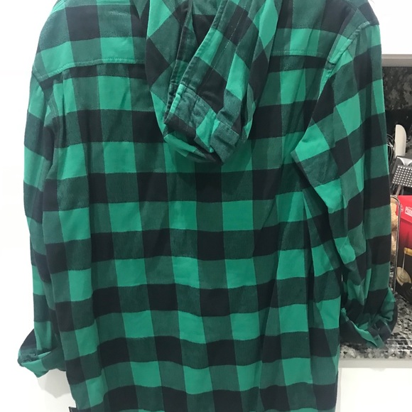 55DSL Plaid Flannel Button Down Rare - Picture 3 of 4